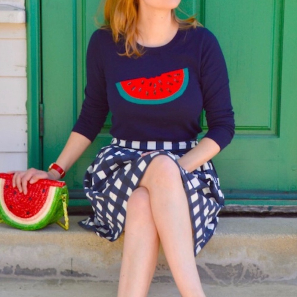 J Crew Watermelon Lightweight Sweater Size Large